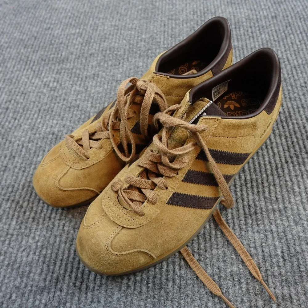 Adidas Country Japan Brown Desert Suede Shoes Mens Size 11 ID9210 Striped Low